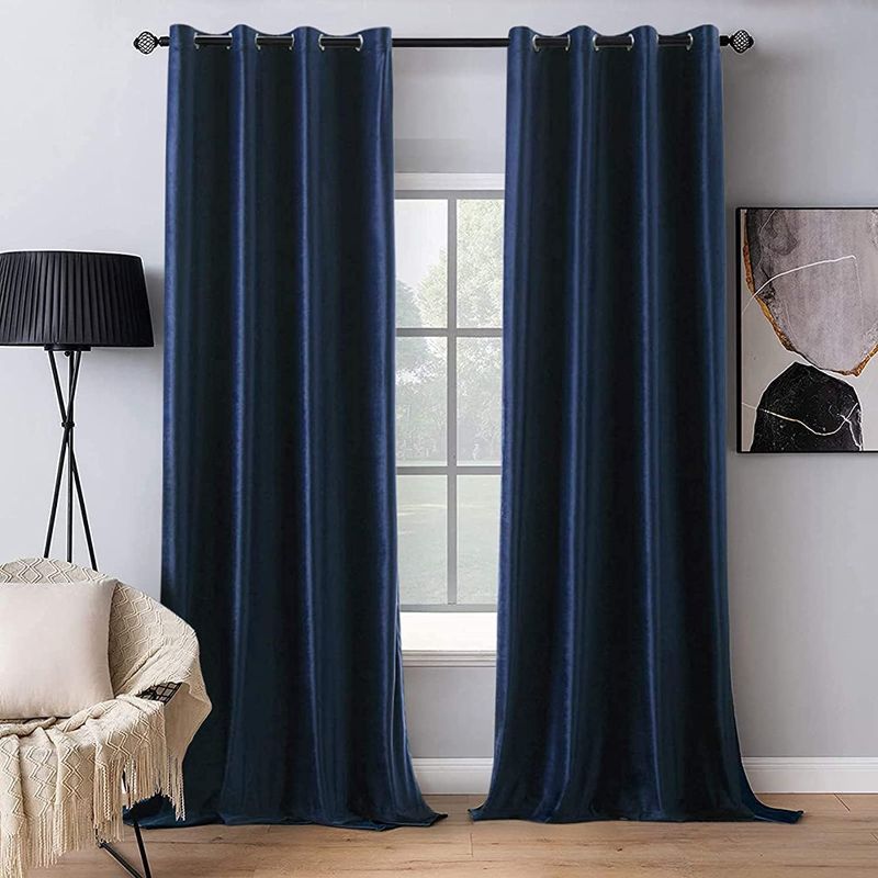 Photo 1 of 
Roll over image to zoom in







8 VIDEOS
MIULEE 2 Panels Blackout Velvet Curtains Solid Soft Grommet Royal Blue Curtains Thermal Insulated Soundproof Room Darkening Curtains/Drapes/Panels for Living Room Bedroom 52 x 84 Inch