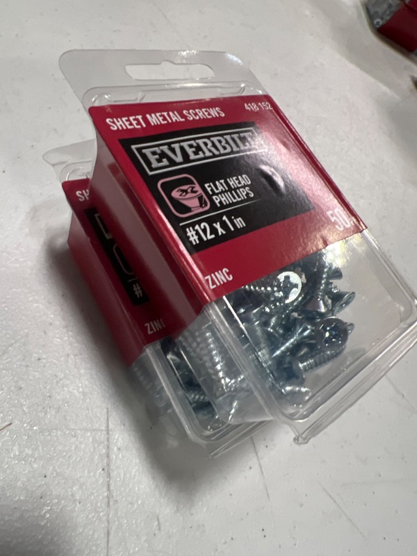 Photo 2 of  EVERBILT SHEET METALSCREWS FLAT HEAD  #12 x 1 in 100 pk 