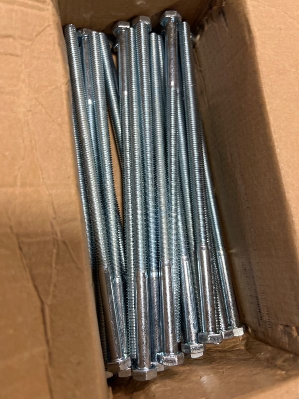 Photo 1 of 5/16 in.-18 x 8 in. Zinc Plated Hex Bolt (25-Pack)
