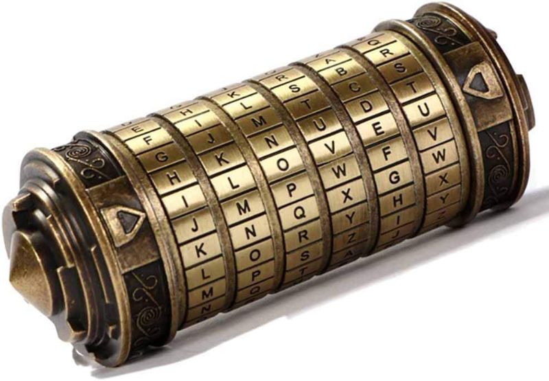 Photo 1 of Cryptex Da Vinci Code Mini Cryptex Lock Puzzle Boxes with Hidden Compartments Anniversary Valentine's Day Romantic Birthday Gifts for Her Gifts for Girlfriend Box for Men
