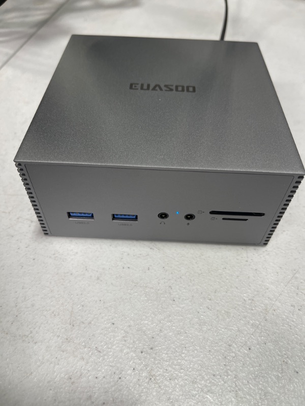Photo 2 of EUASOO USB-C Docking Station 16 in 1 Triple Display USB C Dock with Charging Support, 4K HDMI, DP, VGA, 7 USB Ports, Ethernet, SD/TF Card Reader for MacBook and Windows, MacOS only Support Mirror Mode