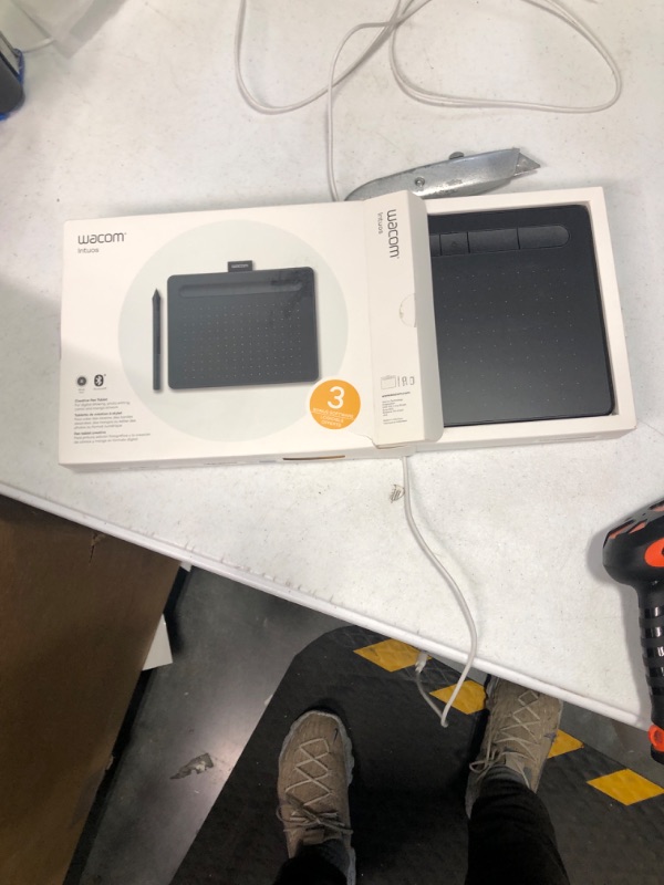 Photo 1 of Wacom Intuos Small Bluetooth Graphics Drawing Tablet, 4 Customizable ExpressKeys, Portable for Teachers, Students and Creators, Compatible with Chromebook Mac OS Android and Windows - Black Black Small Wireless Tablet