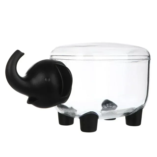 Photo 1 of 
Elephant Shaped Plastic Storage Box Clear Storage Container Organizer Cosmetics Box Sundries Storage Case with Lid Black