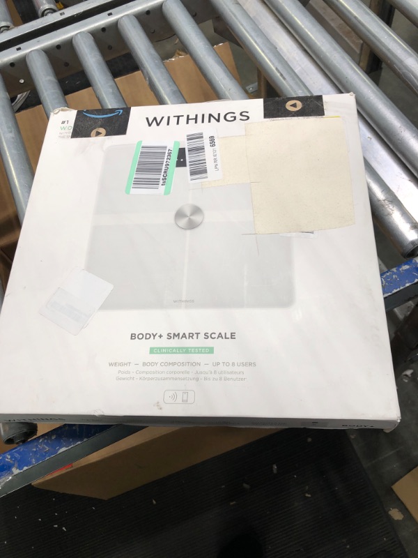 Photo 1 of Withings Body+ - Digital Wi-Fi Smart Scale with Automatic Smartphone App Sync, Full Body Composition Including, Body Fat, BMI, Water Percentage, Muscle & Bone Mass, with Pregnancy Tracker & Baby Mode White