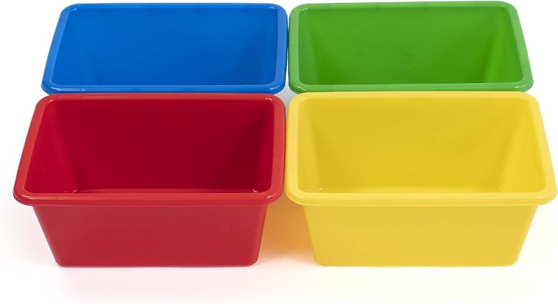 Photo 1 of Humble Crew Small Plastic Storage Bins, Set of 4, Primary Colors