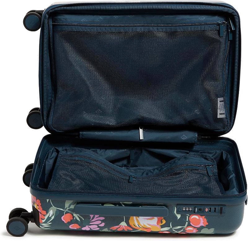 Photo 1 of .Vera Bradley Women's Hardside Rolling Suitcase Luggage, Fresh-Cut Floral Green, 22" Carry On