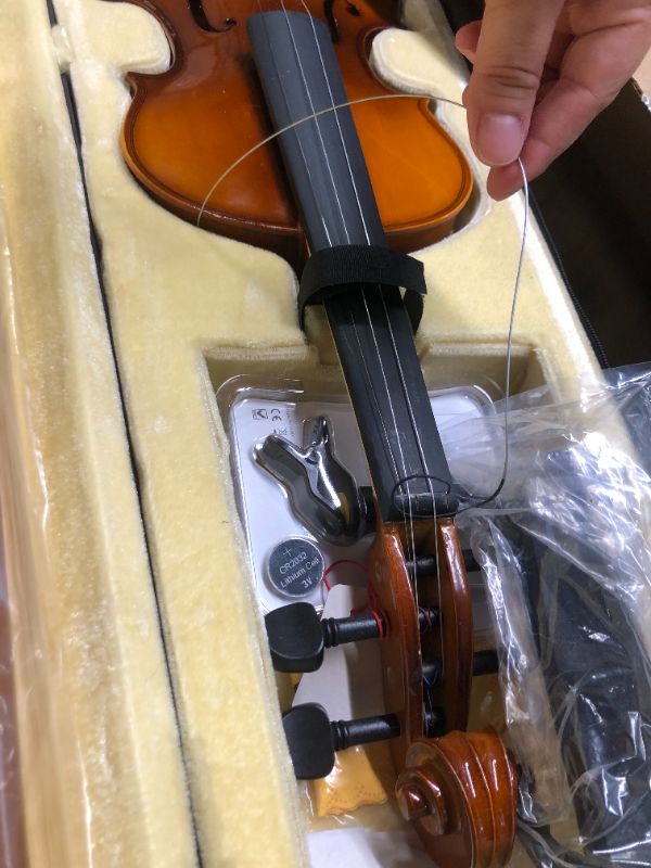 Photo 6 of **READ NOTES BEFORE PURCHASE**
Crafteem Spruce and Maple Solid Wood Violin Outfit for Beginner Kids & Adults -Craft Your Perfect Sound and Begin Your Musical Journey with Confidence. (4/4 Full, Antique) 4/4 Full Glossy Antique