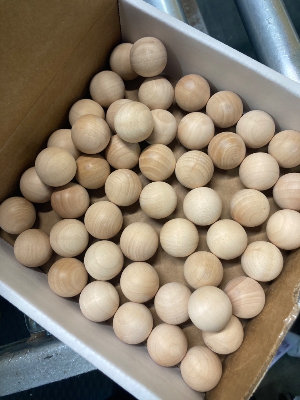 Photo 3 of  Inch Wood Balls, Unfinished Natural Wooden Round Ball, Wood Sphere Round Hardwood Balls for Crafts DIY Projects