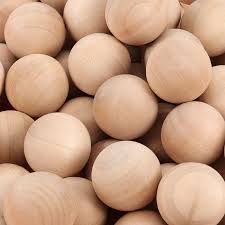 Photo 1 of  Inch Wood Balls, Unfinished Natural Wooden Round Ball, Wood Sphere Round Hardwood Balls for Crafts DIY Projects
