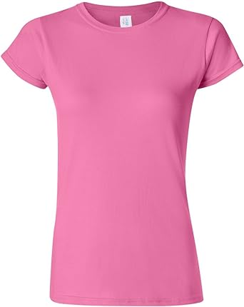 Photo 1 of Gildan Women's Softstyle Cotton T-Shirt, Style G64000L, Azalea, Small