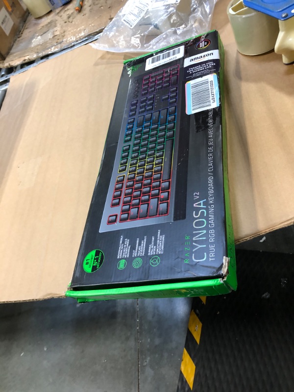 Photo 2 of Razer Cynosa V2 Gaming Keyboard: Customizable Chroma RGB Lighting - Individually Backlit Keys - Spill-Resistant Design - Programmable Macro Functionality - Dedicated Media Keys