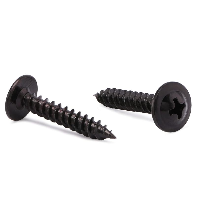 Photo 1 of #8 x 1" Wood Screw 500Pcs Alloy Steel Standard Thread Truss Head Fast Self Tapping Black Oxide by SG TZH