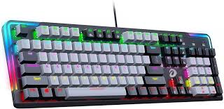 Photo 1 of DAREU EK815 Mechanical Gaming Keyboard, Rainbow Blacklit Gaming Mechinical Keyboard with Removable Double-Shot Keycaps, Anti-ghosting Gaming Keyboard, Full Size (Brown Switch)