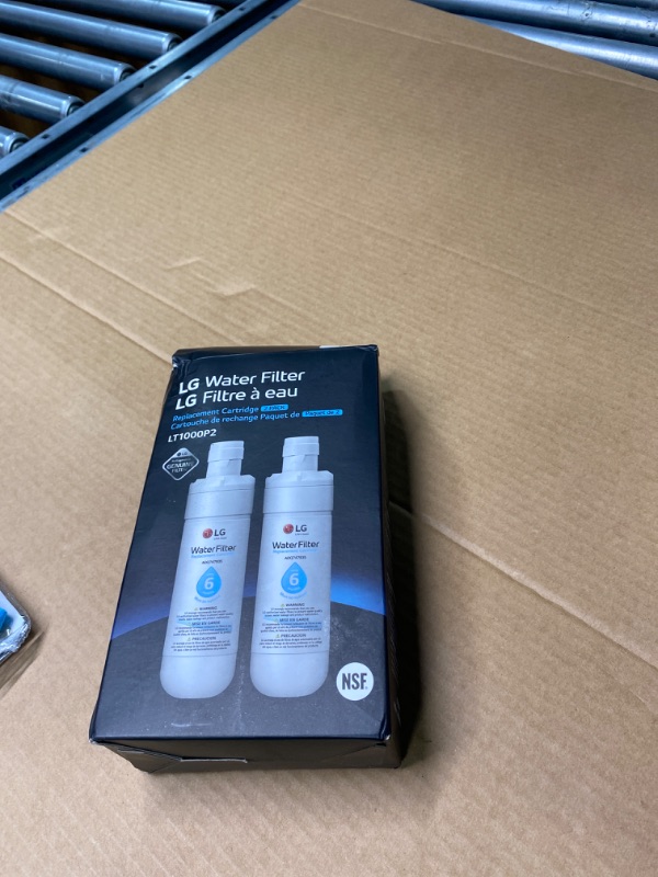 Photo 2 of ** ONLY 1**LG LT1000P2 6-Month / 200 Gallon Refrigerator Replacement Water Filter, 2 Count (Pack of 1), White. & 6 Month (LT120F) Replacement Refrigerator Air Filter, 1 Count (Pack of 1), White