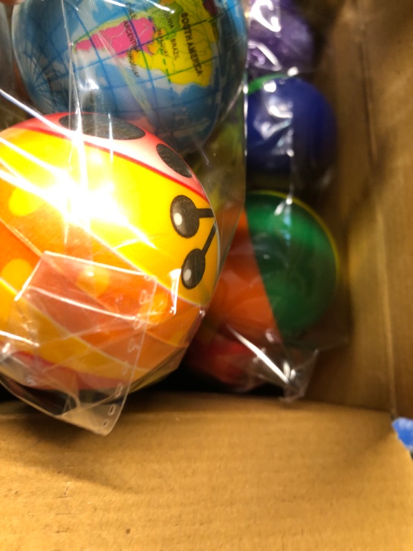 Photo 3 of 24 Stress Balls - Bulk Pack of 2.5" Stress Balls - Treasure Box Classroom Prizes, Party Favors & Sports Balls in Convenient Storage and Carry Bag - Includes 5" Baseball, 5"