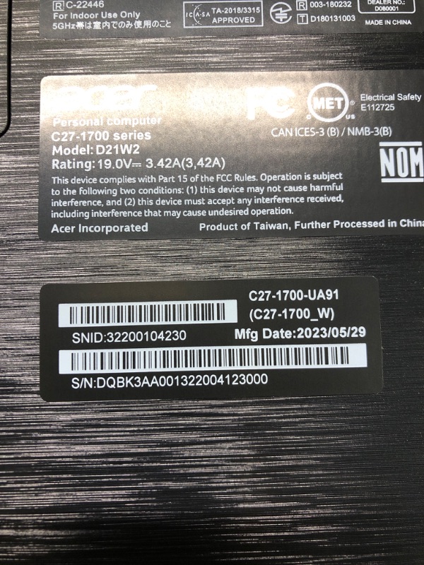 Photo 4 of Acer Aspire C27-1700-UA91 AIO Desktop | 27" Full HD IPS Display | 12th Gen Intel Core i5-1235U & Aspire C24-1700-UA91 AIO Desktop | 23.8" Full HD IPS Display | 12th Gen Intel Core i3-1215U