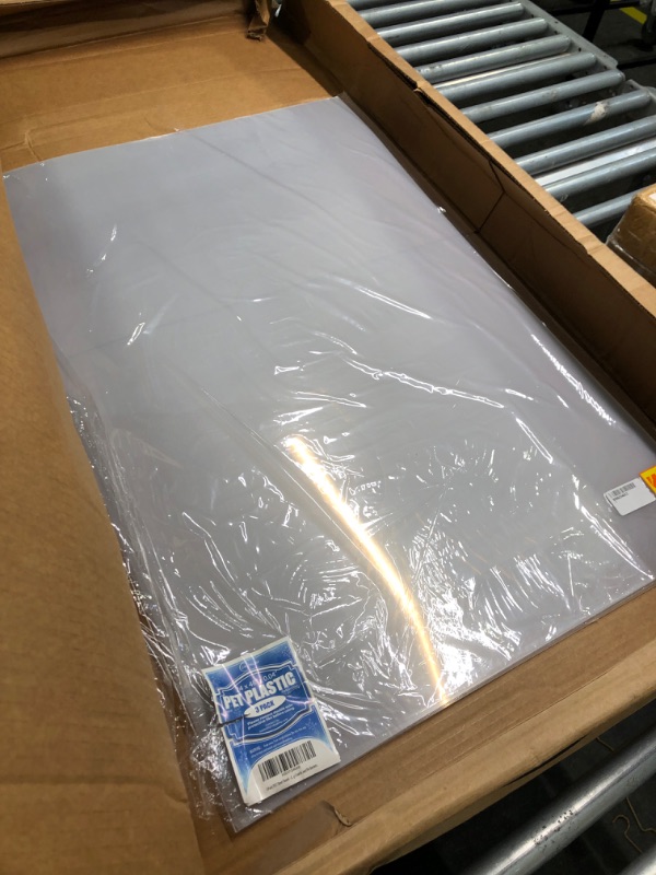 Photo 2 of 3 Pack PET Sheet Panels - 24" x 48" x 0.04" Plexiglass - Quality Lightweight and Shatterproof Glass Alternative Perfect for DIY Sneeze Guards, Face Shields, Railing Guards, and Pet Barriers. 24x48"x0.04"(Pack of 3)