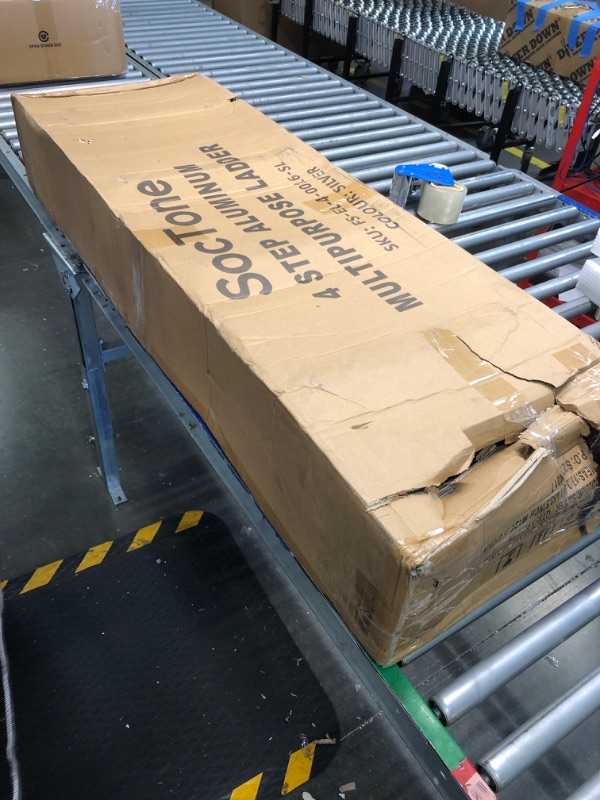 Photo 2 of Soctone Ladder, A Frame 4 Step Ladder Extension Ladder, 17 Ft Muti Position Ladder & Removable Tool Tray with Stabilizer Bar, 330 lbs Weight Rating Telescoping Ladder for Household or Outdoor Work