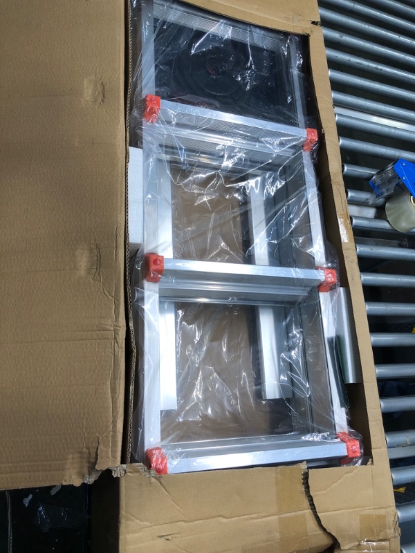 Photo 3 of Soctone Ladder, A Frame 4 Step Ladder Extension Ladder, 17 Ft Muti Position Ladder & Removable Tool Tray with Stabilizer Bar, 330 lbs Weight Rating Telescoping Ladder for Household or Outdoor Work