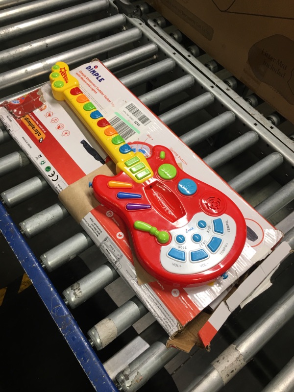 Photo 2 of Dimple Kids Handheld Musical Electronic Toy Guitar for Children Plays Music, Rock, Drum & Electric Sounds Best Toy & Gift for Girls & Boys (Red) (Single)