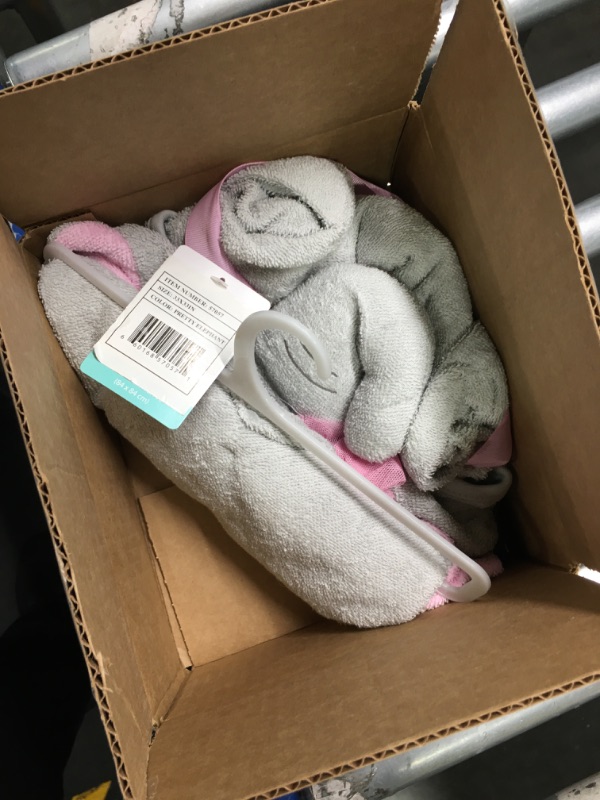 Photo 1 of Hudson Baby Unisex Baby Cotton Animal Face Hooded Towel, Pretty Elephant, One Size Pretty Elephant One Size