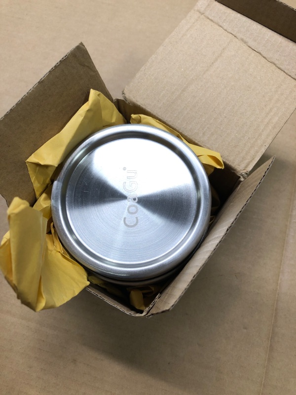 Photo 1 of 16oz Coffee Container: BPA-Free Airtight 18/8 Stainless Steel Lunch Container - Dishwasher Safe and Ideal for Coffee Storage 16oz steel