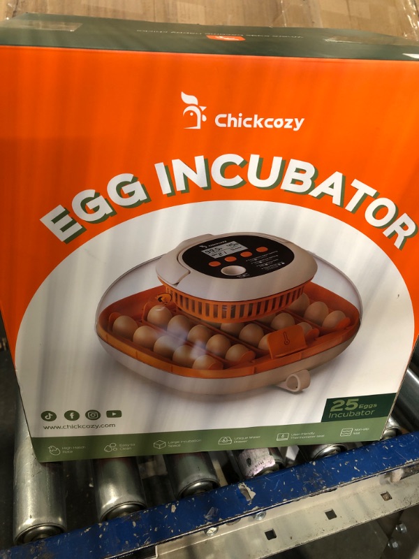 Photo 2 of 25 Egg Incubator for Hatching Chicks, Automatic Egg Turner with Thermometer Seat and Humidity Control, Egg Candler, 360° View with Clear Window, Incubators for Chicken Eggs