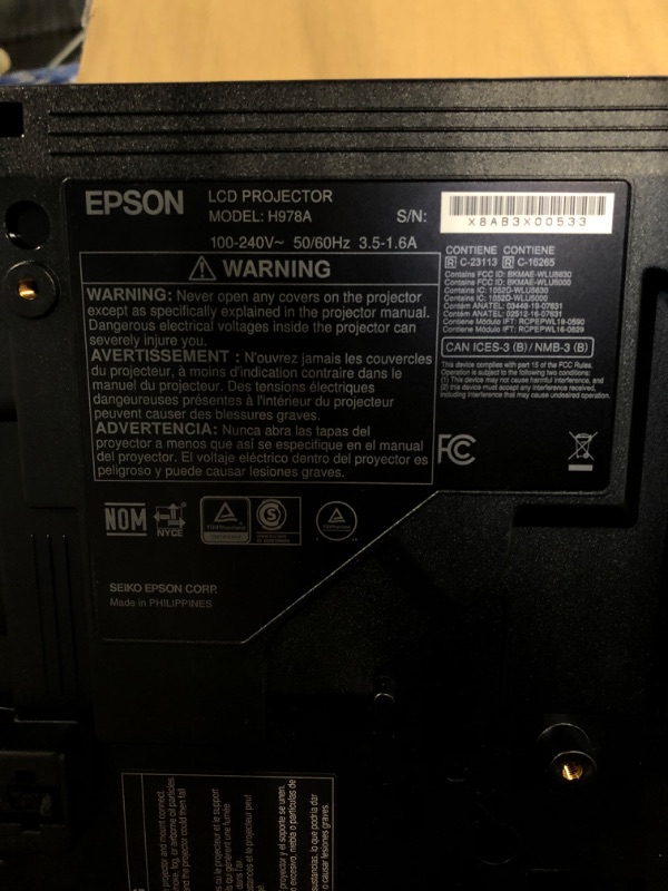 Photo 5 of *MISSING INSTRUCTION MANUAL* Epson Pro EX9240 3-Chip 3LCD Full HD 1080p Wireless Projector, 4,000 Lumens Color Brightness, 4,000 Lumens White Brightness, Miracast, 2 HDMI Ports, Built-in Speaker, 16,000:1 Contrast Ratio ***USED**** 