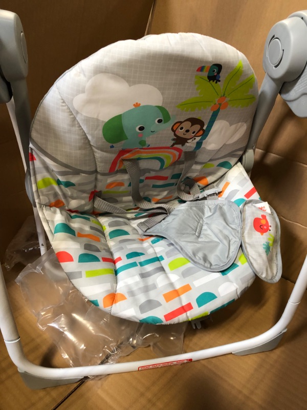 Photo 1 of Bright Starts Playful Paradise Portable Compact Automatic Baby Swing with Music, Unisex, Newborn +