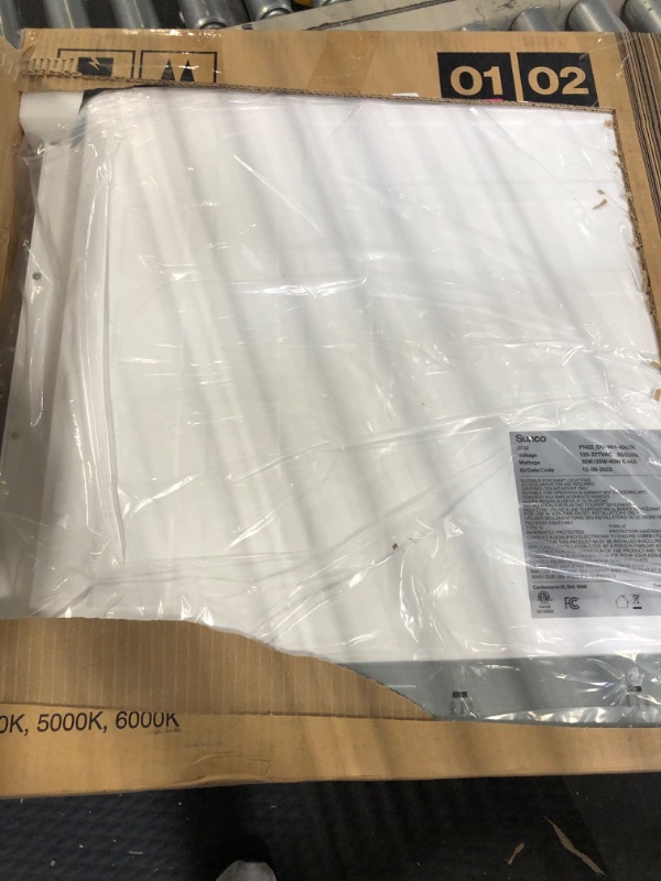 Photo 1 of Sunco 2 Pack 2x2 LED Flat Panel Light, Dual Selectable CCT 4000K/5000K/6000K & Selectable Wattage 30W/35W/40W, 5200 Lumens, Dimmable 0-10V, Back-Lit Drop Ceiling Troffer Replacement Light Fixture ETL
