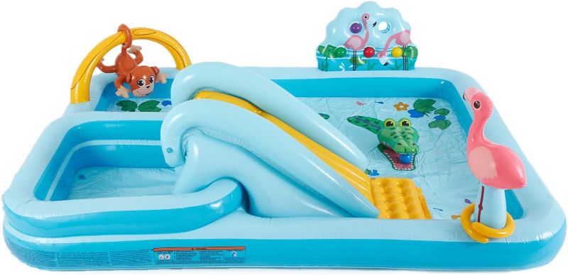 Photo 1 of Intex 57161EP 96" x 78" x 28" Inflatable Jungle Adventure Play Center Spray Kiddie Pool for Ages 2 and Up
