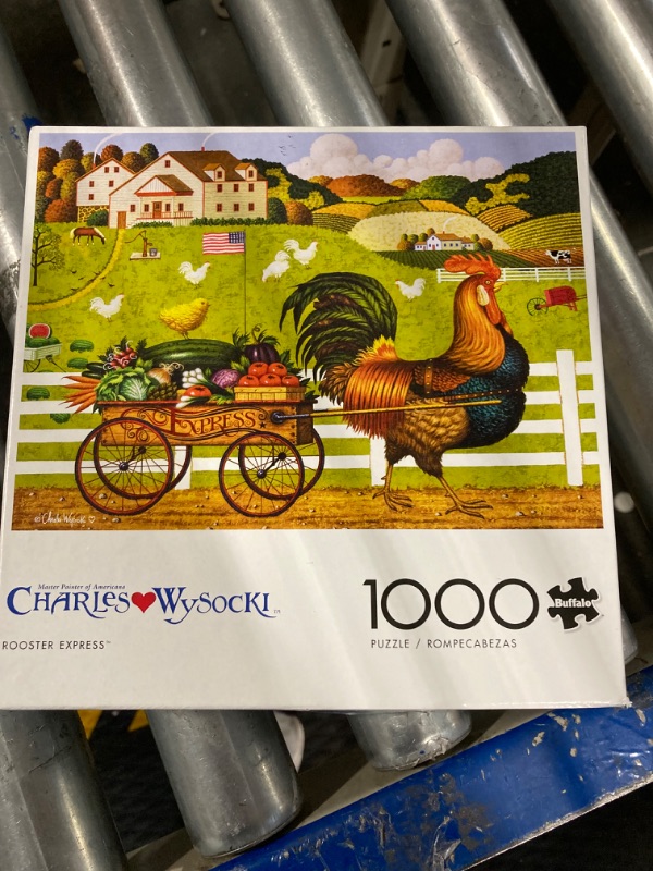 Photo 2 of Buffalo Games - Charles Wysocki - Rooster Express - 1000 Piece Jigsaw Puzzle