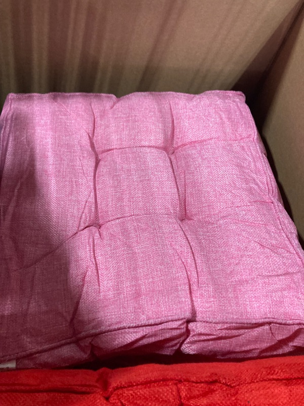 Photo 3 of 10 Pcs Meditation Floor Cushion Bulk Meditation Floor Pillow Classroom Cushions 15.8" Flexible Tatami Floor Cushions Soft Thick Yoga Chair Seating for Adults Home (Vivid Colors,Square)