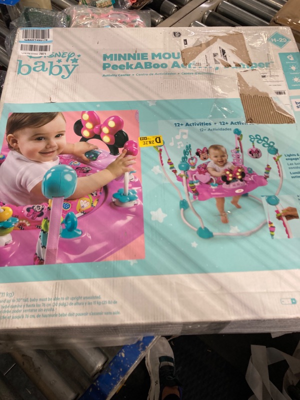 Photo 2 of Bright Starts Disney Baby MINNIE MOUSE PeekABoo Activity Jumper with Lights and Melodies, Ages 6 months +