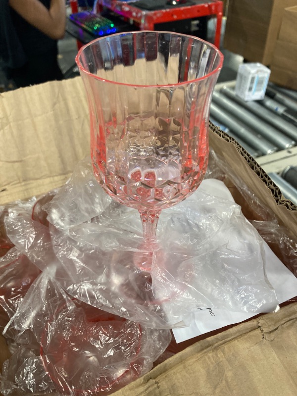 Photo 4 of 24 Pcs Plastic Pink Wine Glasses?Plastic Cordial Glasses?Plastic Goblets?Pink Plastic Goblets?Plastic Wine Glasses?Can be Used for Weddings, Everyday Fun Parties and More!