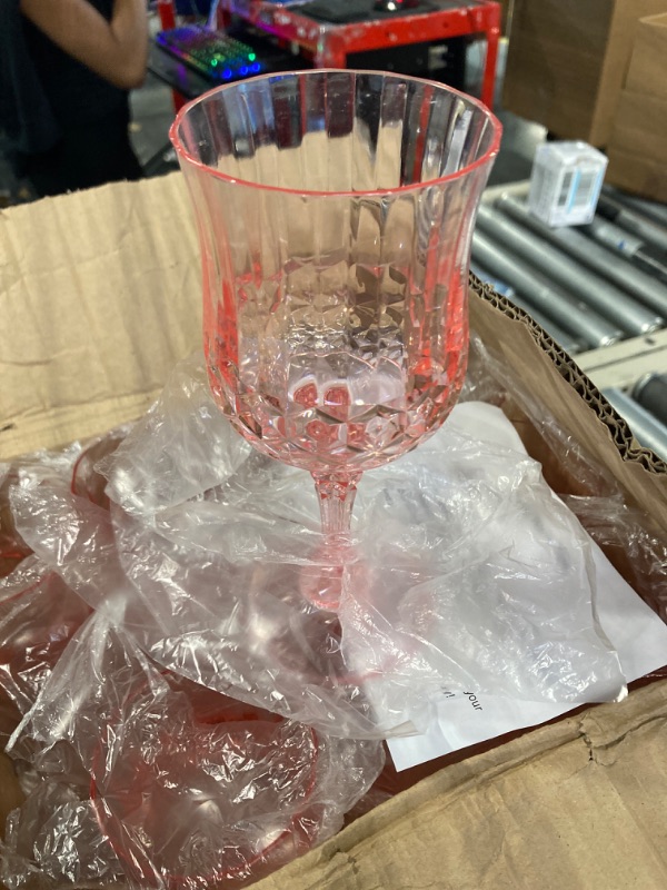 Photo 1 of 24 Pcs Plastic Pink Wine Glasses?Plastic Cordial Glasses?Plastic Goblets?Pink Plastic Goblets?Plastic Wine Glasses?Can be Used for Weddings, Everyday Fun Parties and More!