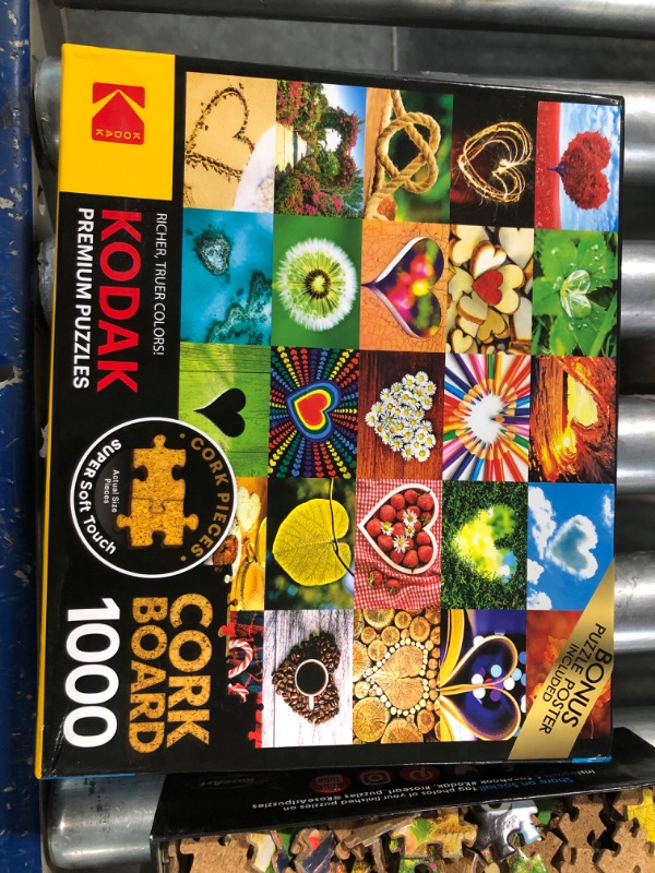 Photo 1 of Kodak 1000 Piece Jigsaw Puzzle Set - I Love Donuts and Rainbow Superfoods