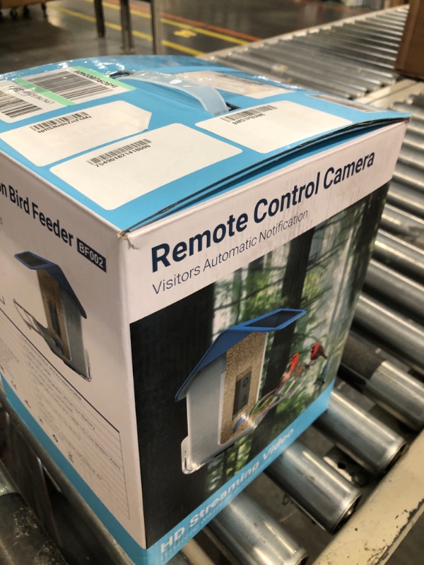 Photo 1 of Smart Bird Feeder Camera, Free AI Forever, 1080P HD Camera Auto Capture Bird Videos & Solar Panel, App Notify When Birds Detected, Bird House with Built-in Two-Way Microphone (Brown)