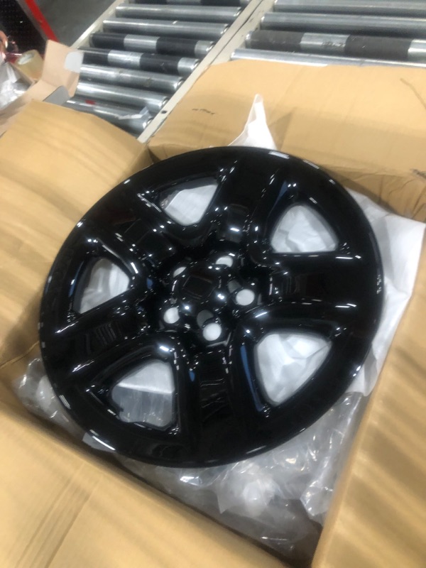 Photo 2 of ECOTRIC Black 17" Wheel Skins Hub Caps Full Rim Covers Compatible with 2006-2012 Toyota RAV4