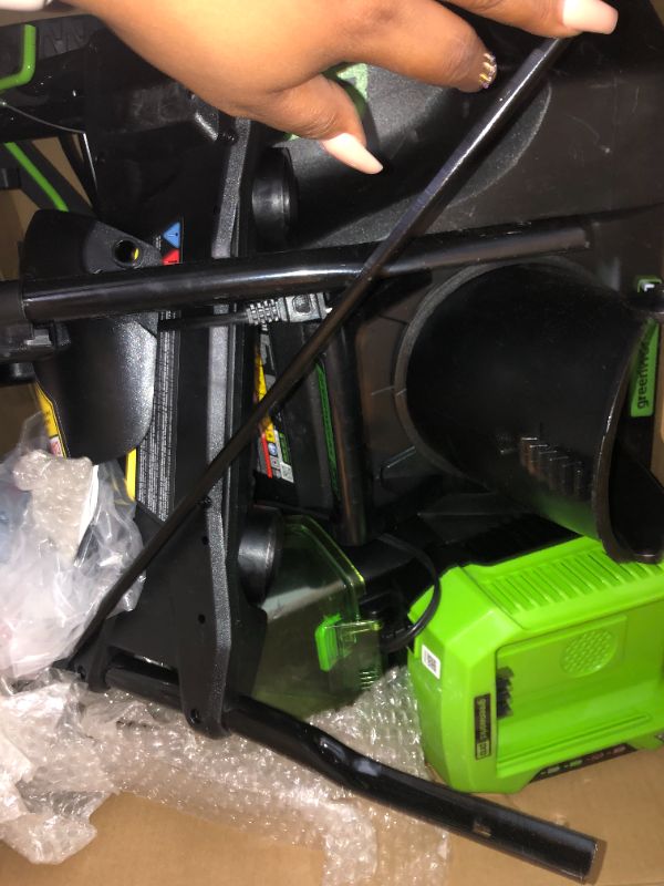 Photo 5 of **parts only** Greenworks Pro 80V 20-Inch Snow Blower with 2Ah Battery and Charger 2Ah Battery and Charger 20" Blower