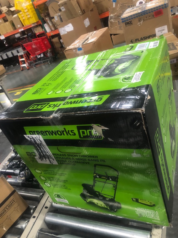 Photo 4 of **parts only** Greenworks Pro 80V 20-Inch Snow Blower with 2Ah Battery and Charger 2Ah Battery and Charger 20" Blower