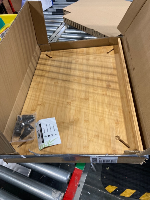 Photo 2 of 30 x 21 in Extra Large Bamboo Cutting Board and Stovetop Cover, Stove Top Cover Chopping Board with Detachable Legs and Juice Groove, Protector Board for Restaurant Kitchen Counter & Sink