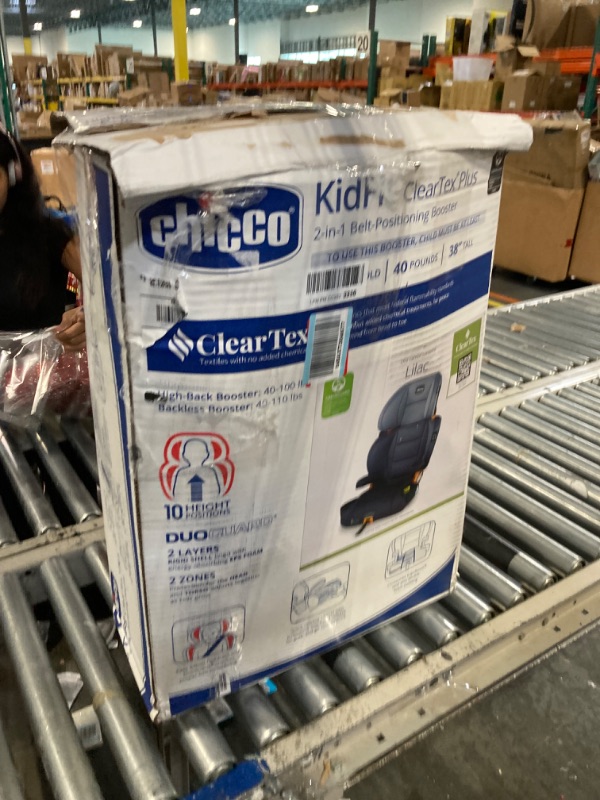 Photo 1 of Chicco KidFit ClearTex Plus 2-in-1 Belt-Positioning Booster Car Seat, Backless and High Back Booster Seat, for Children Aged 4 Years and up and 40-100 lbs. | Lilac/Purple KidFit Plus with ClearTex® No Chemicals Lilac