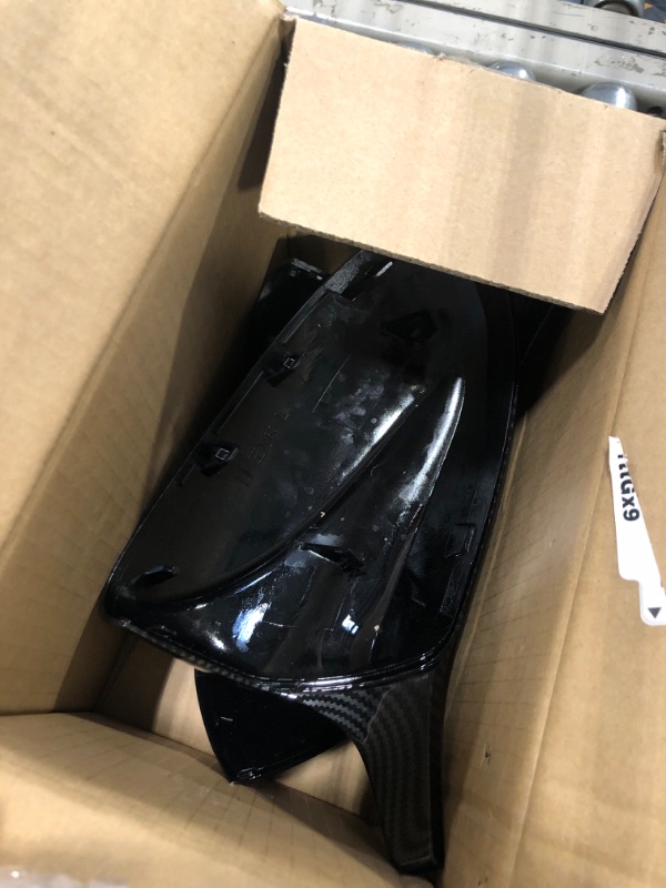 Photo 3 of for 2014-2018 BMW F15 X5 F16 X6 X3 X4 Cuztom Tuning Fits Carbon Fiber Pattern Side Mirror Cover Replacement M Style Caps (Carbon Fiber Pattern)
