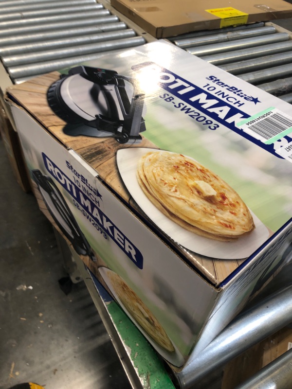 Photo 2 of 10inch Roti Maker by StarBlue with FREE Roti Warmer - The automatic Stainless Steel Non-Stick Electric machine to make Indian style Chapati, Tortilla, Roti AC 110V 50/60Hz 1200W SB-SW2093