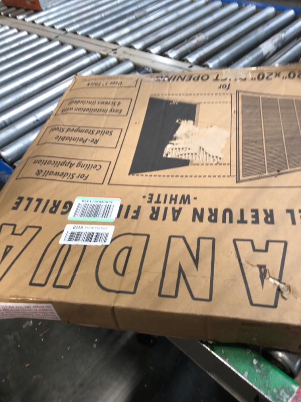 Photo 2 of 20"W x 20"H [Duct Opening Measurements] Steel Return Air Filter Grille [Removable Door] for 1-inch Filters | Vent Cover Grill, White | Outer Dimensions: 22 5/8"W X 22 5/8"H for 20x20 Duct Opening Duct Opening style: 20 Inchx20 Inch