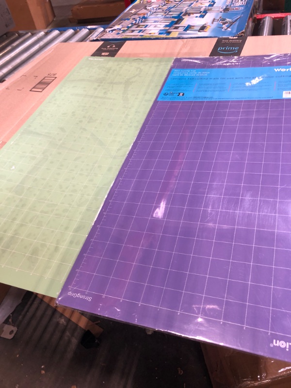 Photo 4 of WORKLION 24" x 36" Large Self Healing PVC Cutting Mat, Double Sided, Gridded Rotary Cutting Board for Craft, Fabric, Quilting, Sewing, Scrapbooking - Art Project… A1: Green/Blue A1:24 x 36 inch