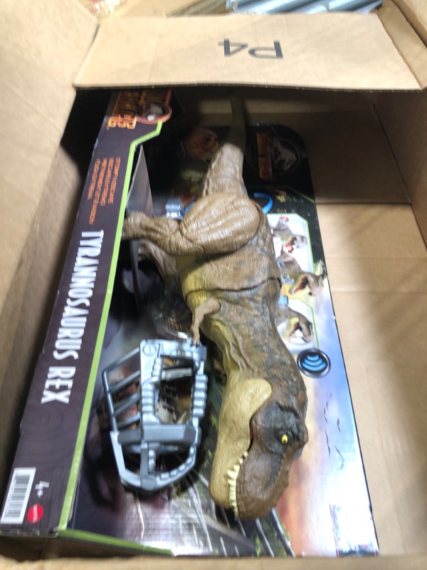 Photo 3 of Jurassic World Stomp ‘N Escape Tyrannosaurus Rex Figure Camp Cretaceous Dinosaur Escape Toy & Slash ‘N Battle Scorpios Rex Action & Sound Dinosaur Figure Camp Cretaceous, Gray Toy + Figure Camp