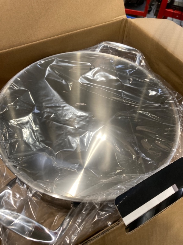 Photo 1 of 15-Quart Stainless Steel Stock Pot - 18/8 Food Grade Stainless Steel Heavy Duty Induction - Large Stock Pot, Stew Pot, Simmering Pot, Soup Pot with See Through Lid, Dishwasher Safe - NutriChef NCSP23 19 Quart Pot
