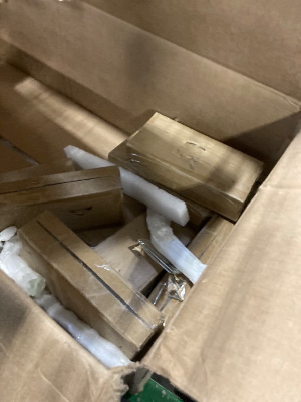 Photo 1 of Siljoy 10-Lights Modern Crystal Chandelier, Gold Rectangular Flush Mount Pendant Ceiling Light Fixture, Luxury K9 Crystal Raindrop Chandelier for Dining Living Room Kitchen, L47'' x W10'' x H10'' Flush Mount Style L47''(10-Lights)